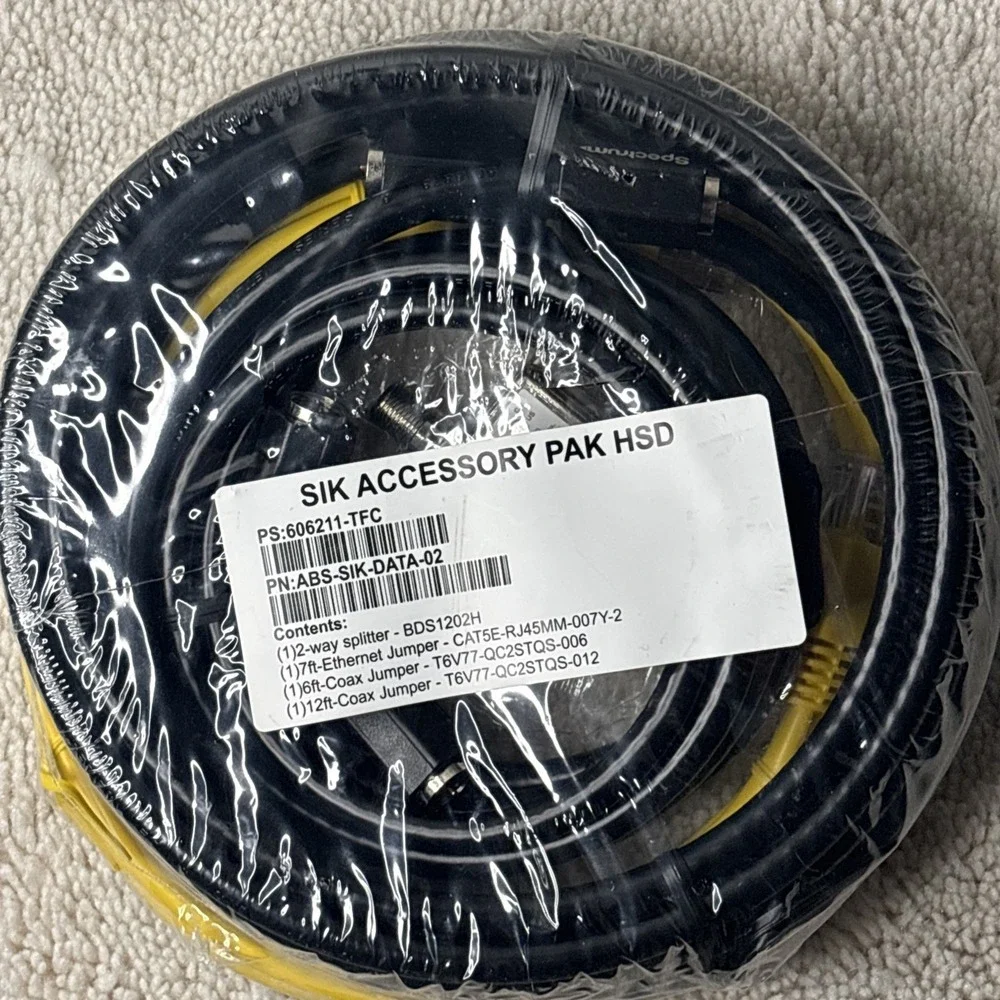 New Sik Accessory Pak‎ HSD ABS-SIK-DATA-02 7ft Ethernet 6ft 12ft Coax + 2 Way
